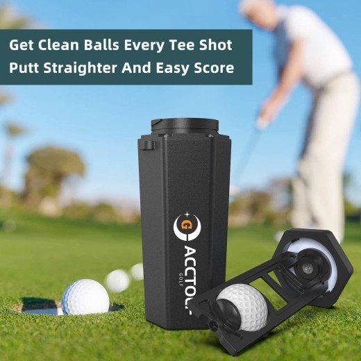 Máquina de lavado de golf, limpiador portátil de bolsas de golf, accesorios de golf, pelota de lavado de golf