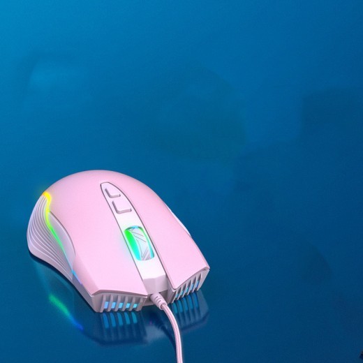 Ratón para juegos con DPI ajustable de siete velocidades y luz RGB