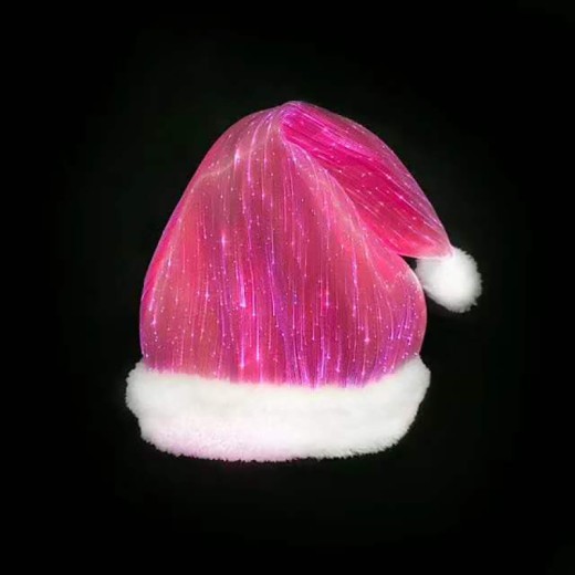 Decoración navideña LED brillante gorro navideño colorido