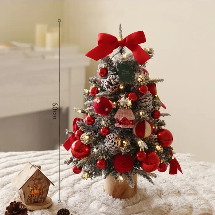 Decoración navideña con cifrado, árbol de Navidad con luces