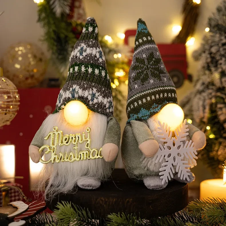 Decoración navideña Nariz navideña creativa con luces
