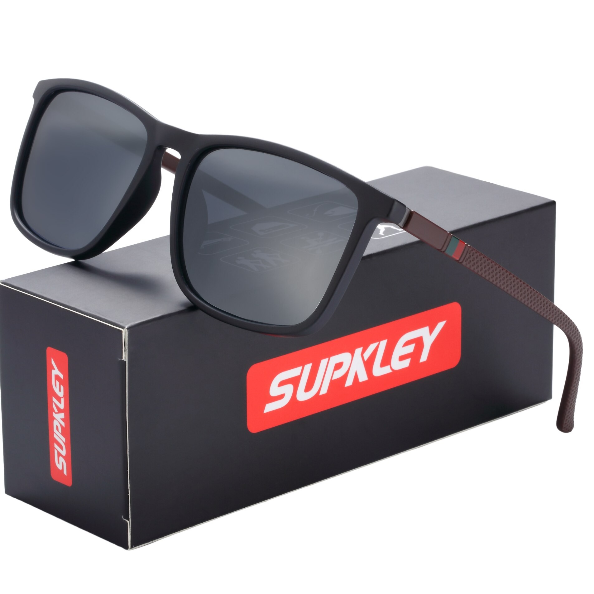 Gafas de sol deportivas polarizadas SUPKLEY para hombre