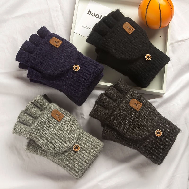 Guantes de punto sin dedos para pantalla táctil