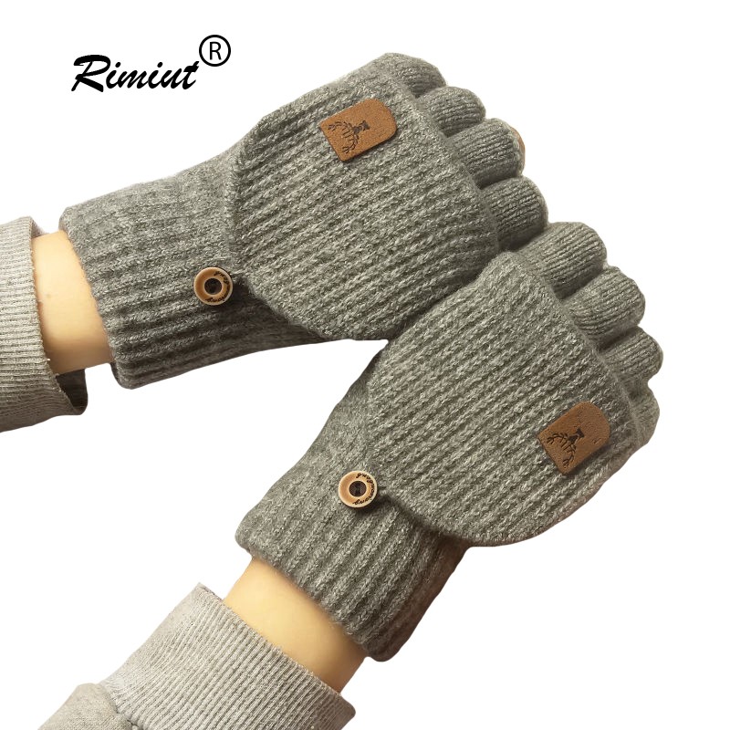 Guantes de punto sin dedos para pantalla táctil