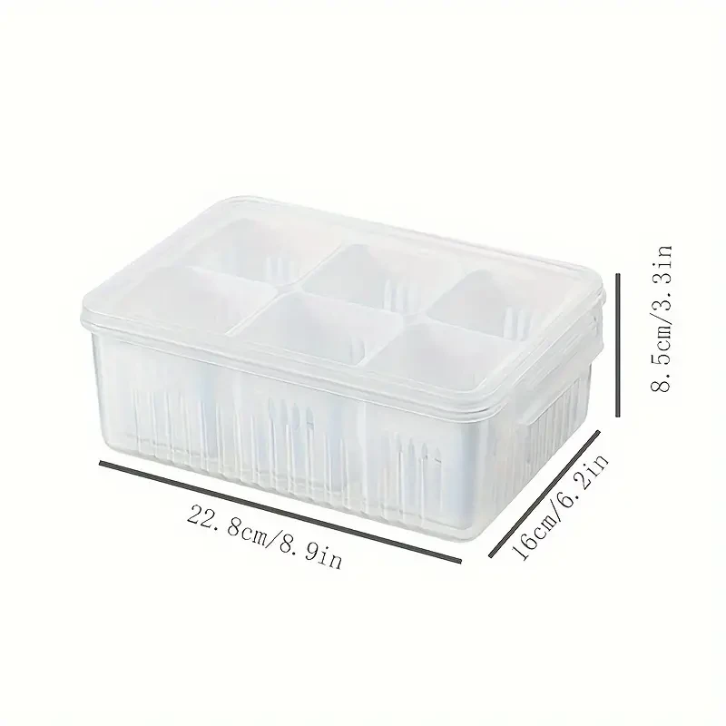 Contenedores de almacenamiento para refrigerador - 6 en 1 a prueba de polvo para alimentos