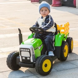 Tractor eléctrico para niños, coche de cuatro ruedas, juguete