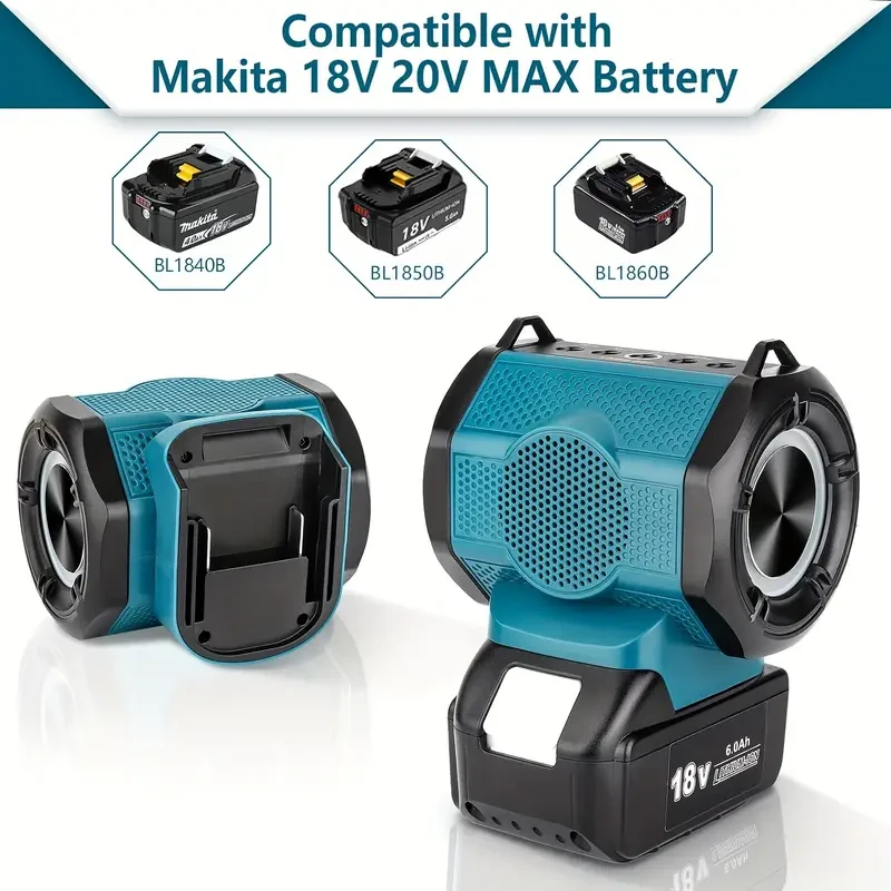 Altavoz inalámbrico compatible con batería Makita LXT de 18 V. Batería no incluida.