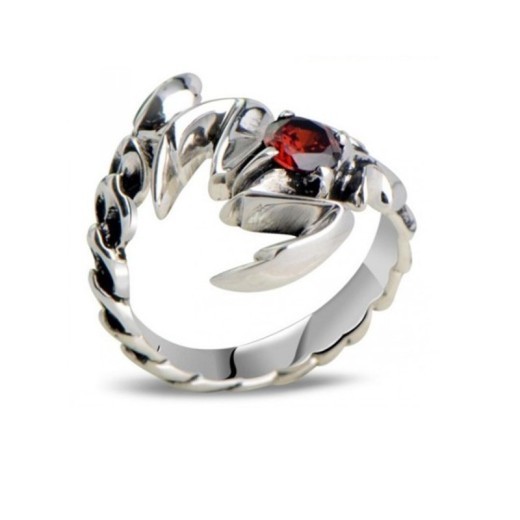 Anillo de escorpión de estilo hip hop retro