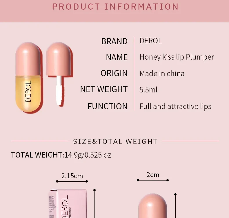 Aceite voluminizador de labios instantáneo de día y noche