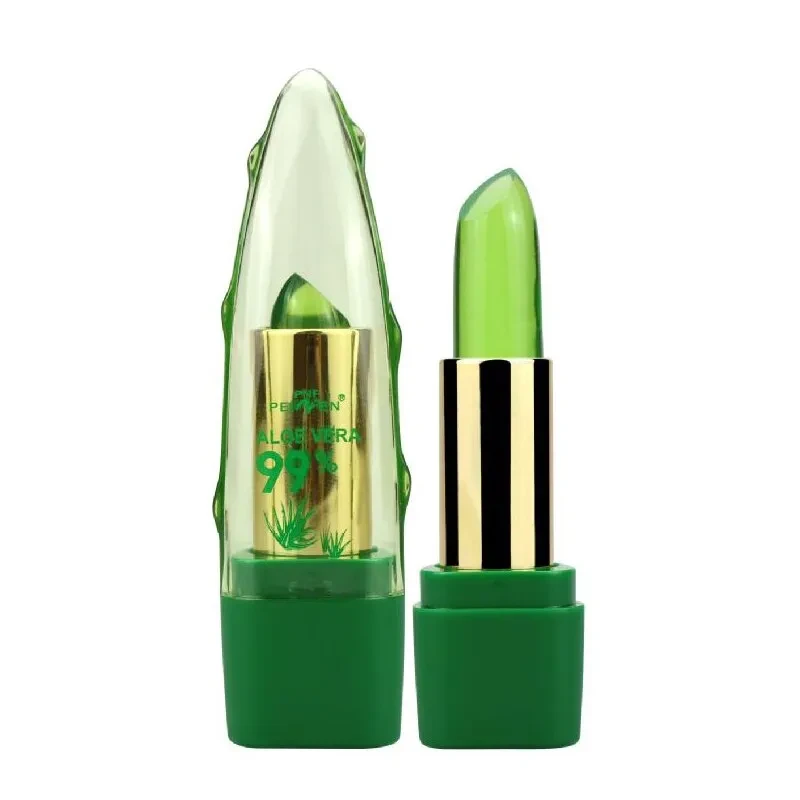 Lápiz labial hidratante con brillo y cambio de color en gel de aloe vera