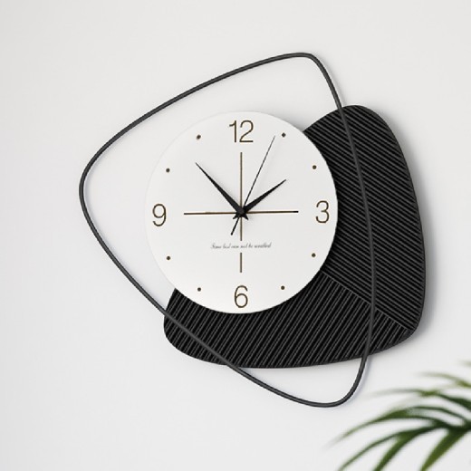 Reloj de pared con decoración artística para sala de estar, reloj minimalista