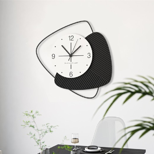 Reloj de pared con decoración artística para sala de estar, reloj minimalista