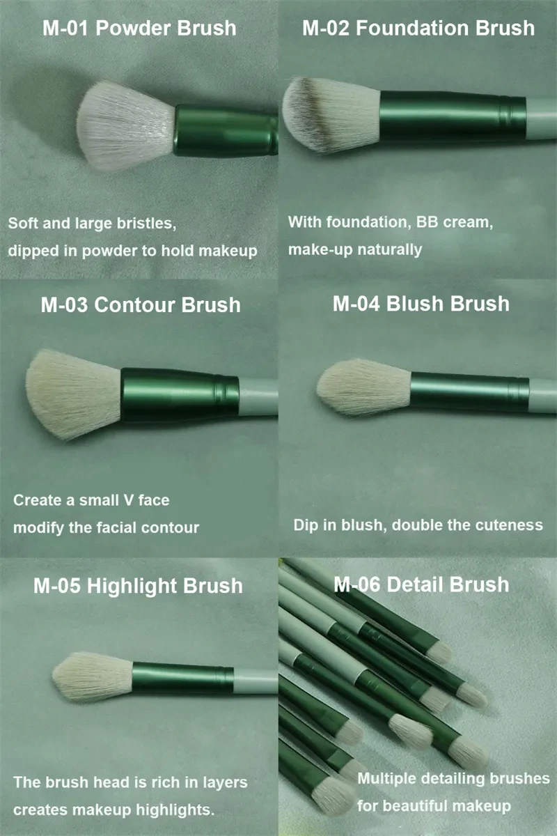 Juego de 13 brochas de maquillaje
