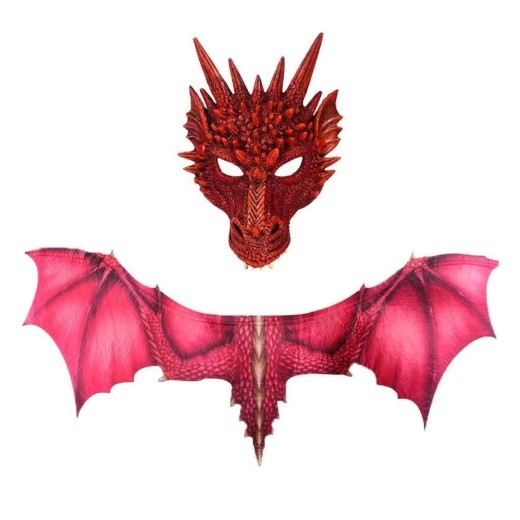 Máscaras de alas de dragón 3D para cosplay, disfraz, alas, decoración