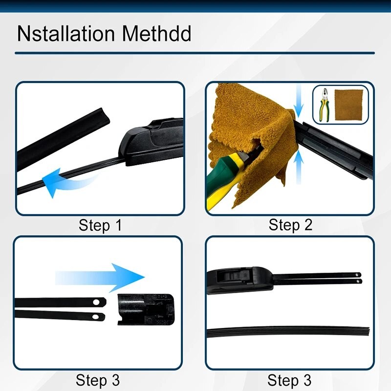 Tiras de repuesto para limpiaparabrisas de coche, sin marco, de goma, para parabrisas de 14" a 28"