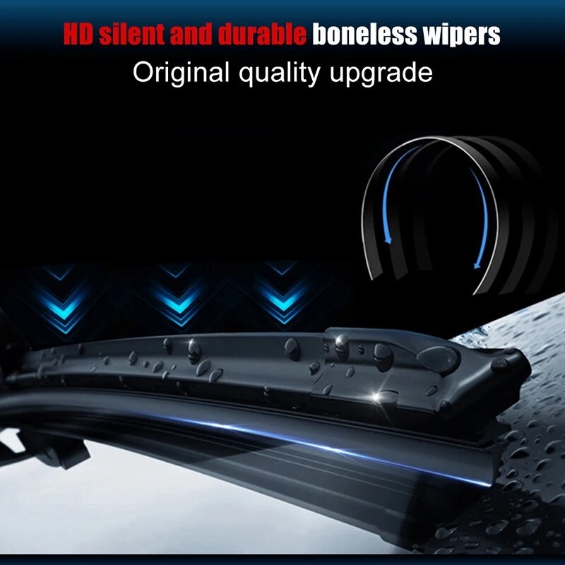 Tiras de repuesto para limpiaparabrisas de coche, sin marco, de goma, para parabrisas de 14" a 28"