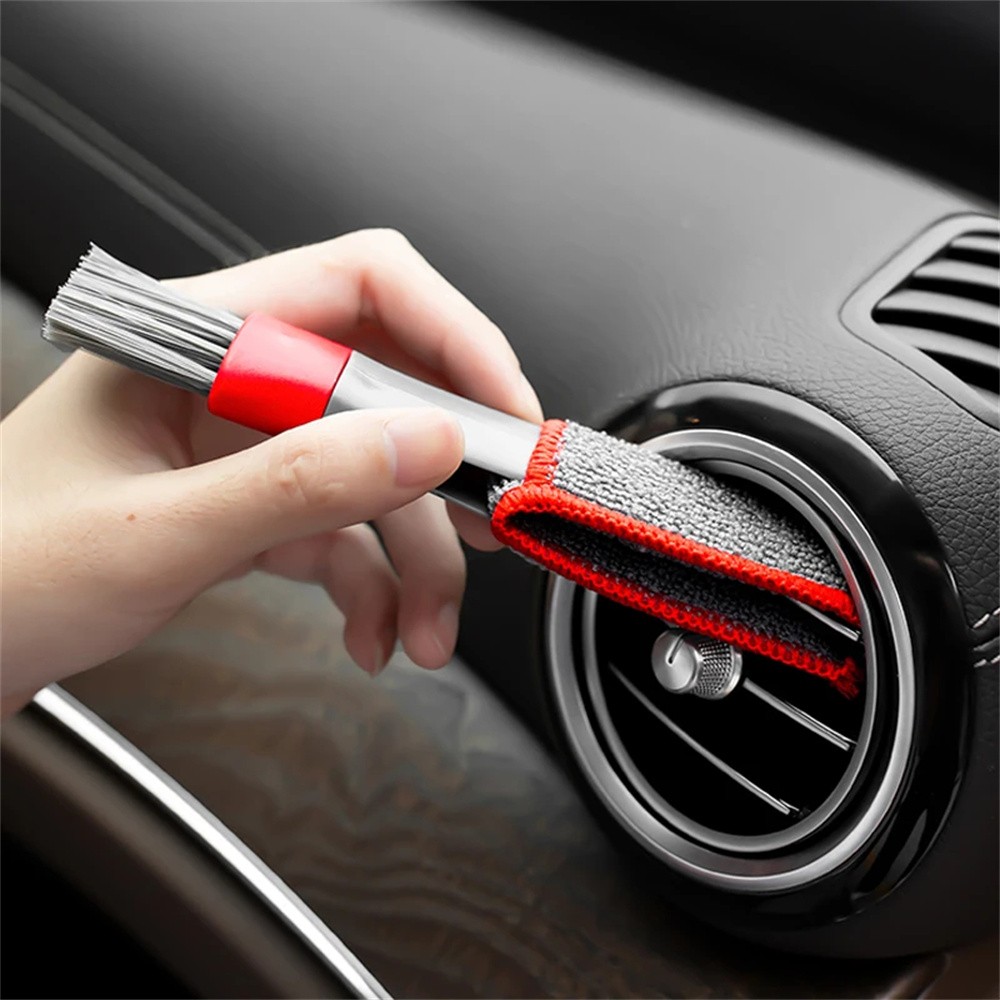 Herramienta de limpieza para ventilación de aire acondicionado de coche, cepillo de vacío multiusos para el interior del coche