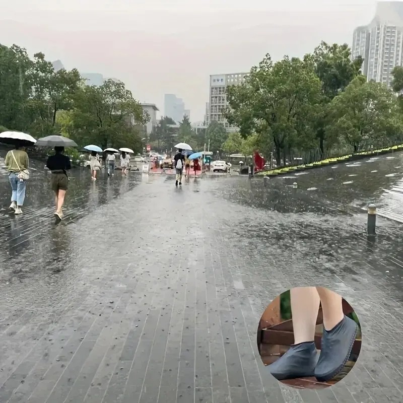 Fundas impermeables de silicona para botas de lluvia