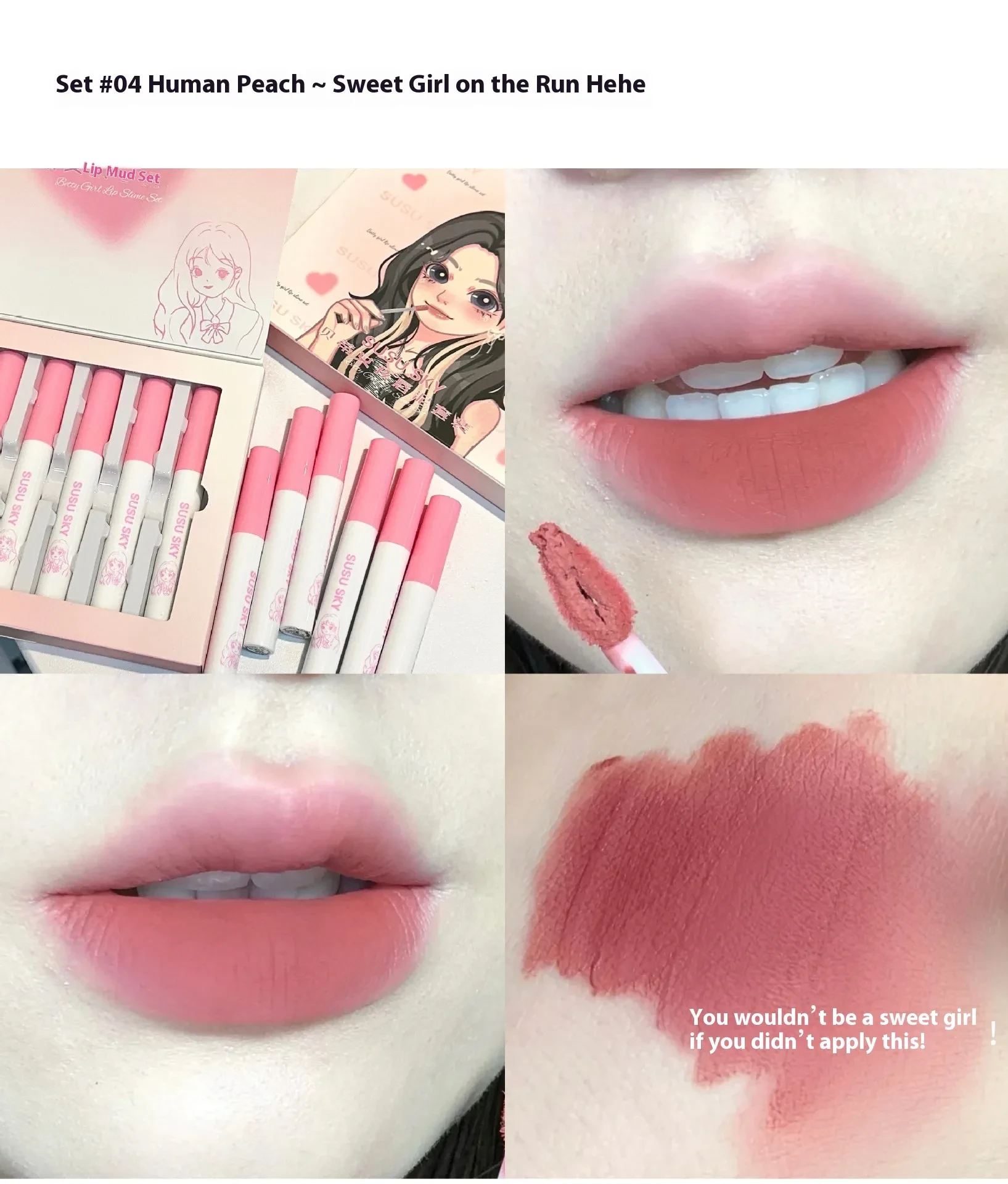 Traje de barro labial Betty Girl duradero