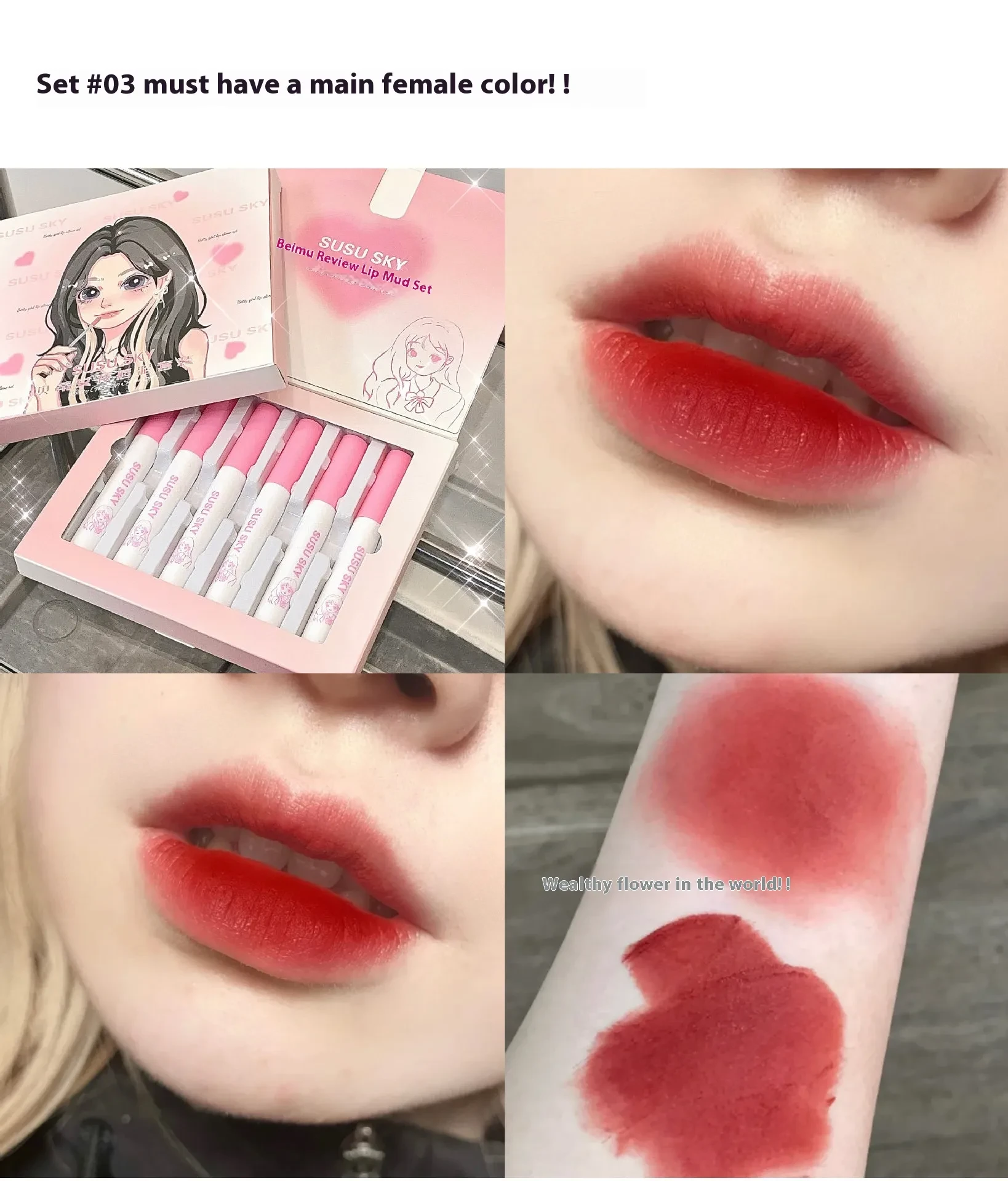 Traje de barro labial Betty Girl duradero