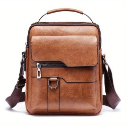 Bolso de hombro de piel sintética para hombre