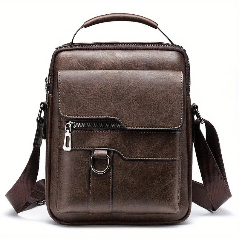 Bolso de hombro de piel sintética para hombre
