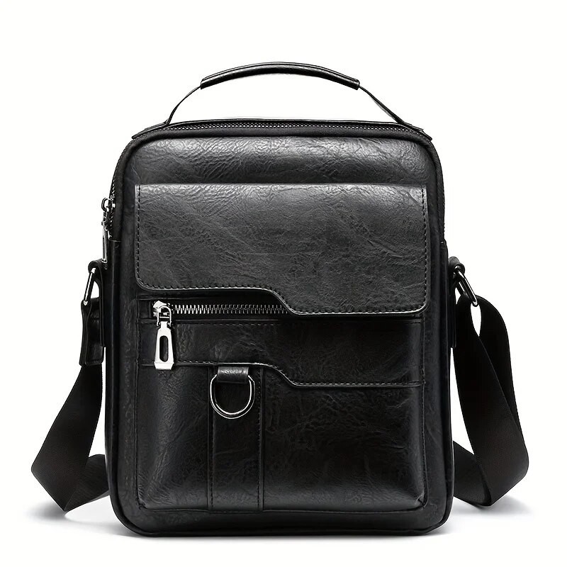 Bolso de hombro de piel sintética para hombre