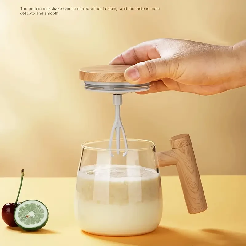 Taza de vidrio de borosilicato de 400 ml con agitación automática
