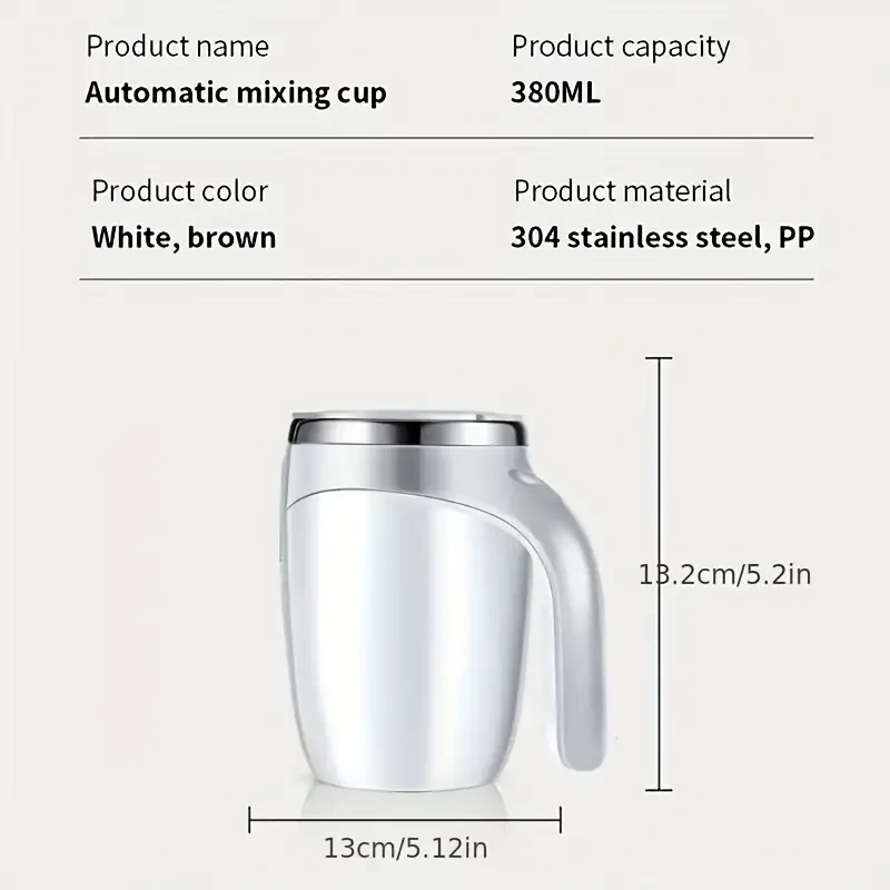 Taza de café giratoria magnética