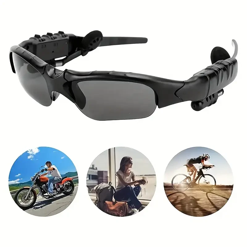 Gafas deportivas resistentes a los rayos UV con auriculares inalámbricos: perfectas para ciclismo, conducción, pesca, viajes y actividades al aire libre.