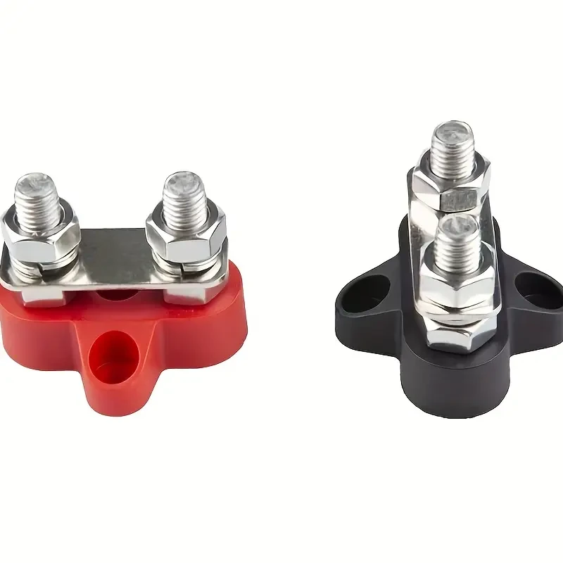 Bloque de terminales de distribución de energía de batería, CC 48 V, postes M8 dobles, conexión de batería