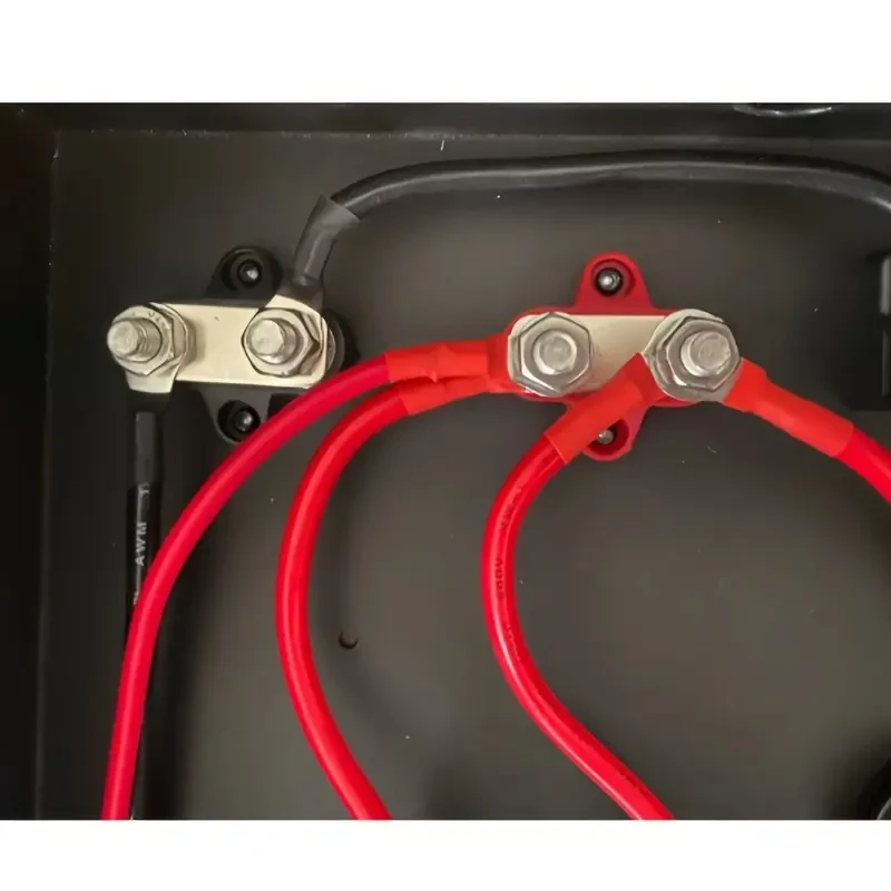 Bloque de terminales de distribución de energía de batería, CC 48 V, postes M8 dobles, conexión de batería