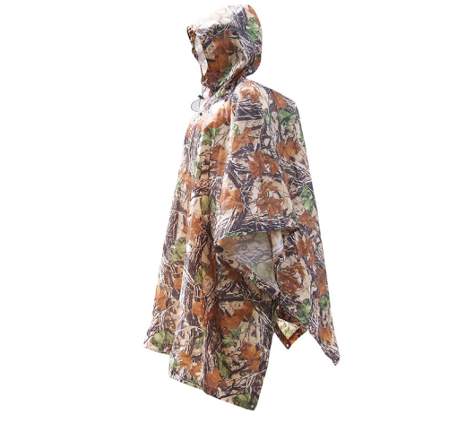 Poncho impermeable de camuflaje para montañismo, senderismo al aire libre, senderismo y marcha.