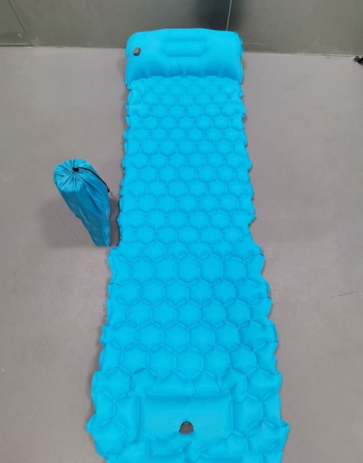 Colchoneta inflable para acampar, colchoneta para exteriores, muebles, cama, cojín ultraligero, almohada para senderismo y trekking.