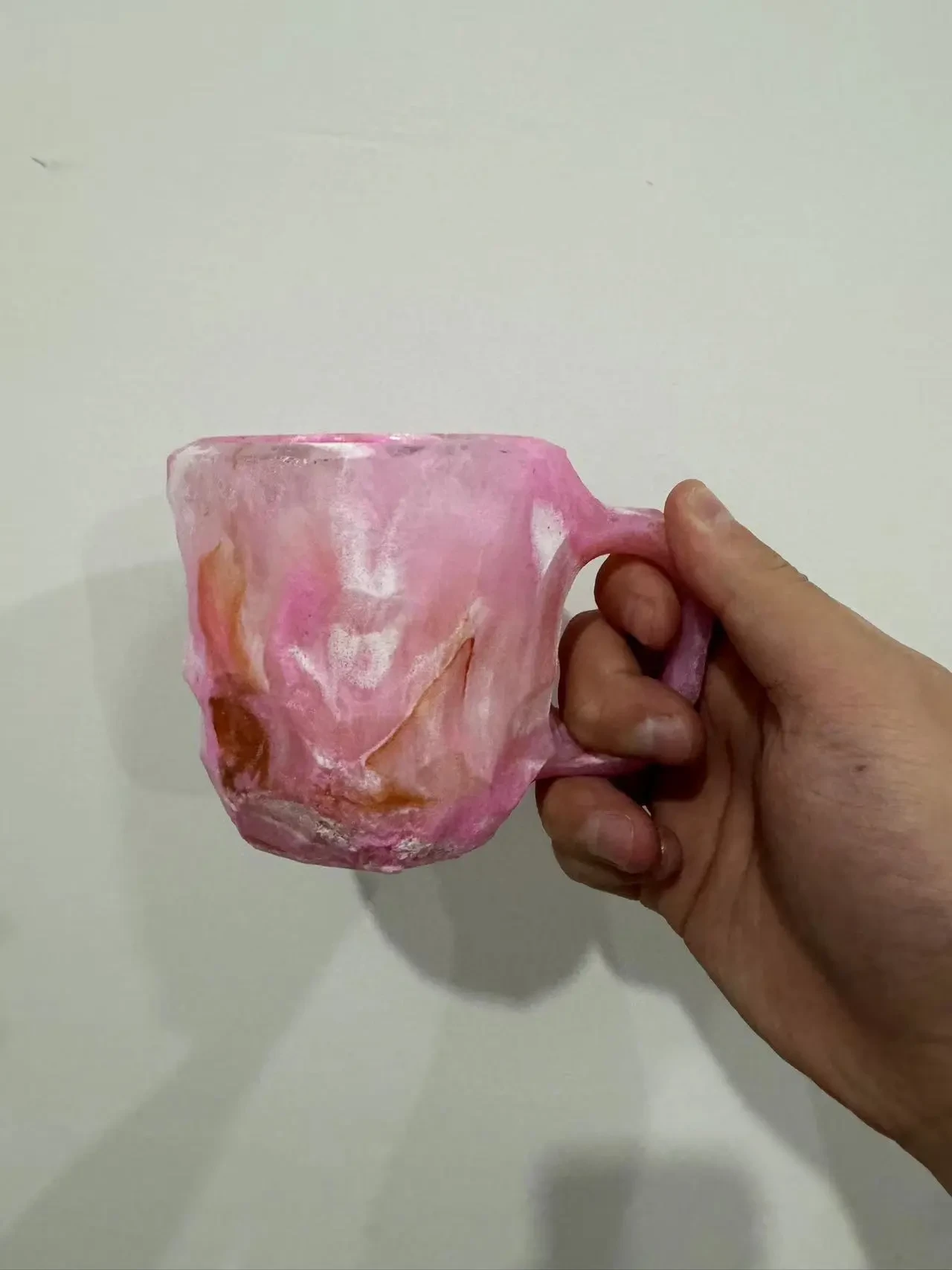 Taza de resina de cristal color café