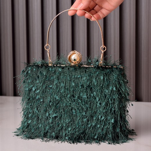Bolsos con borlas para mujer, bolsos de fiesta de noche, bolsos cuadrados de diseñador de lujo a la moda, bolsos cruzados de hombro para mujer