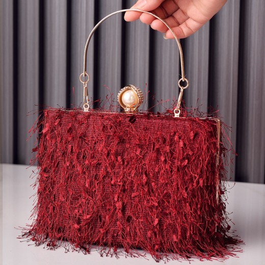 Bolsos con borlas para mujer, bolsos de fiesta de noche, bolsos cuadrados de diseñador de lujo a la moda, bolsos cruzados de hombro para mujer