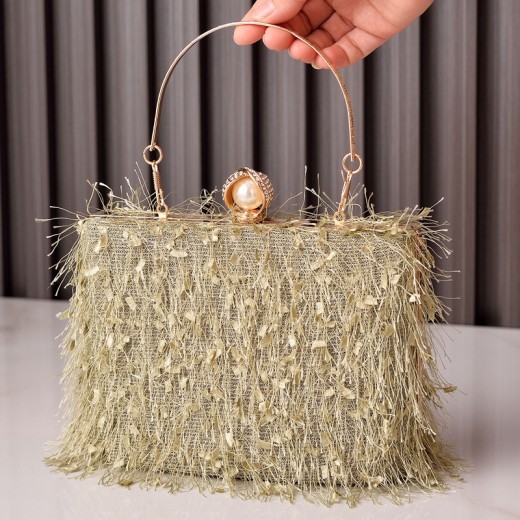 Bolsos con borlas para mujer, bolsos de fiesta de noche, bolsos cuadrados de diseñador de lujo a la moda, bolsos cruzados de hombro para mujer