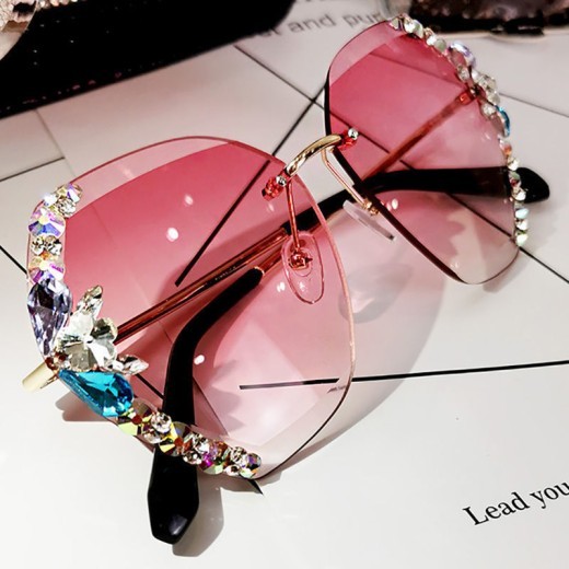 Gafas de sol cuadradas de lujo con diamantes de imitación para mujer, gafas de sol de moda para exteriores