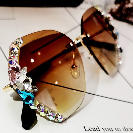Gafas de sol cuadradas de lujo con diamantes de imitación para mujer, gafas de sol de moda para exteriores