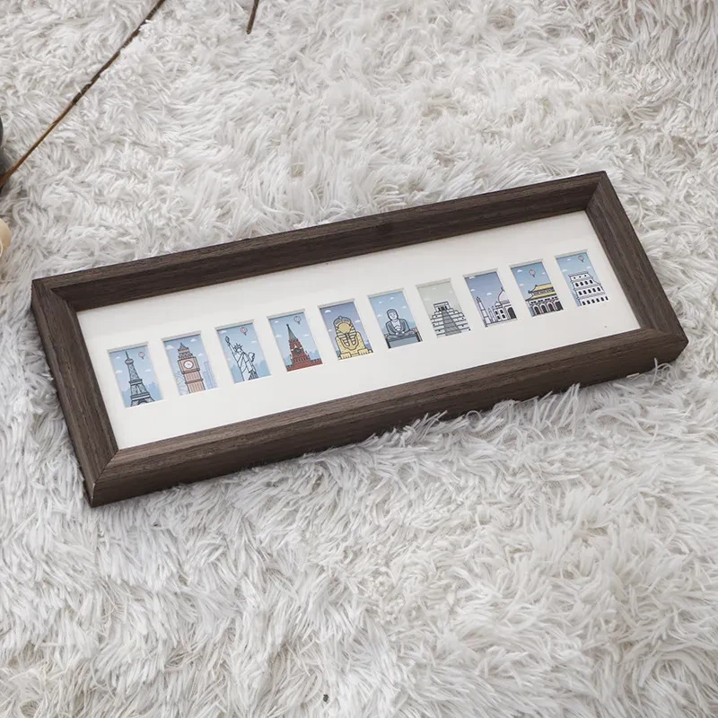 Marco de fotos con configuración creativa para la foto del registro del bebé