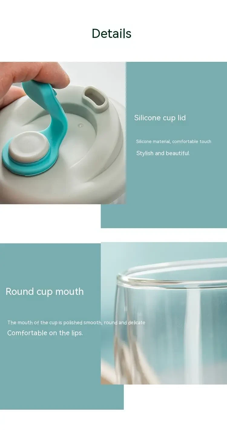 Cinta de vidrio transparente de doble capa de borosilicato con cubierta de silicona