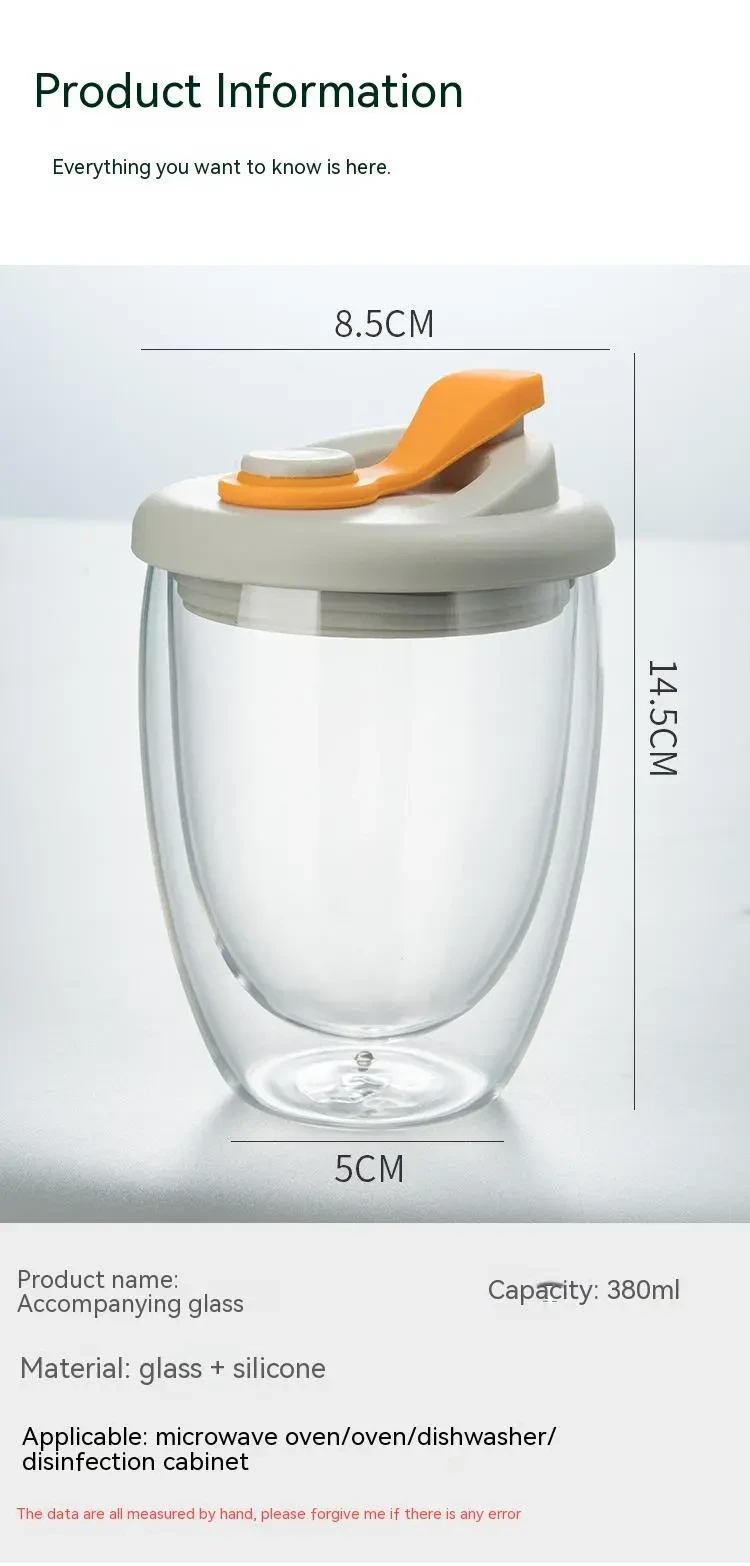 Cinta de vidrio transparente de doble capa de borosilicato con cubierta de silicona