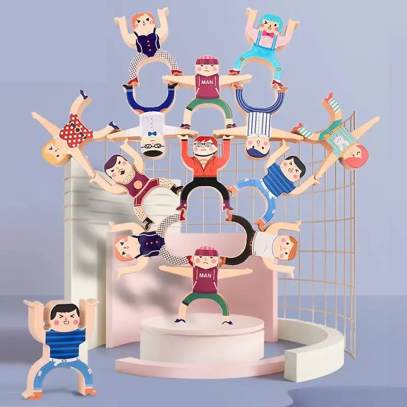 Pilas de bloques altos de equilibrio de Hércules para niños