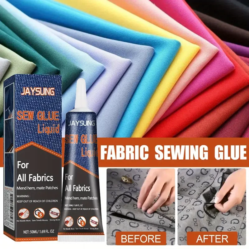 Pegamento para coser telas Reparación de ropa desgastada Pegamento especializado Plantillas para pantalones Adhesivo para telas Pegamento para coser