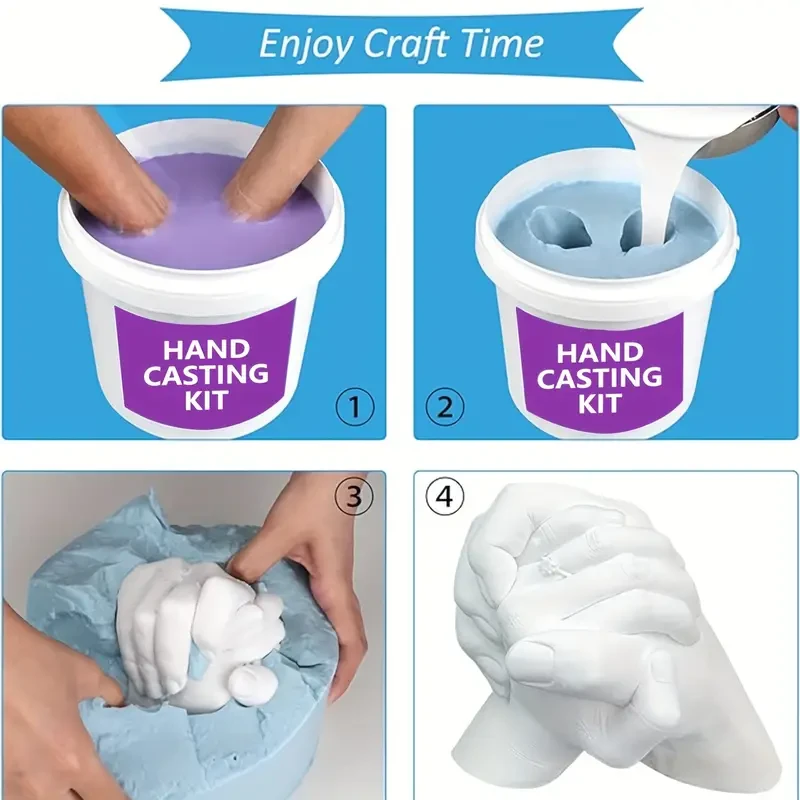 Kit de fundición a mano para parejas: preserva cada detalle con este completo juego de moldeo de esculturas DIY y polvo de fundición para aniversario.