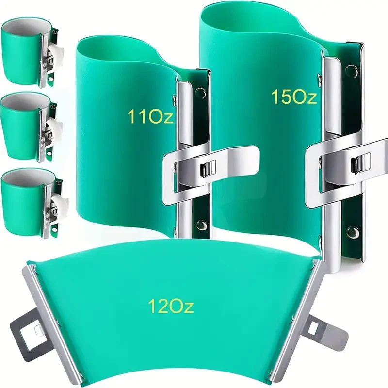 Abrazaderas de silicona POPMISOLER para tazas (3 unidades): sin BPA, antideslizantes y duraderas, para sublimación 3D de 11, 12 y 15 oz.