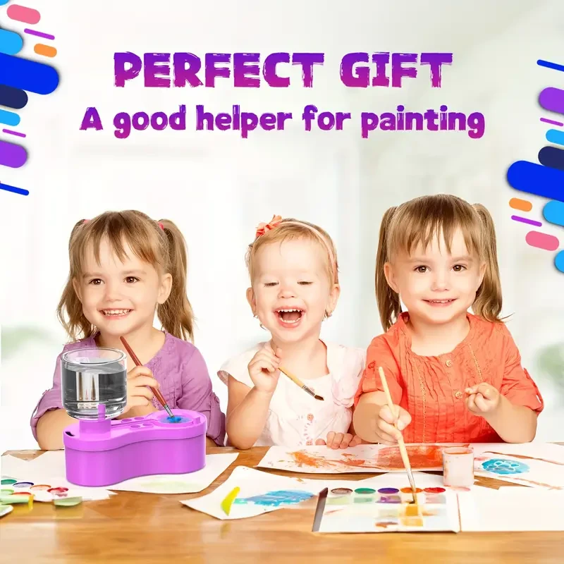 Limpiador de pinceles, enjuagador de pinceles de acuarela con limpiador de drenaje, vaso de enjuague, dispensador de agua para pintura, limpiador de pinceles para pintura al óleo