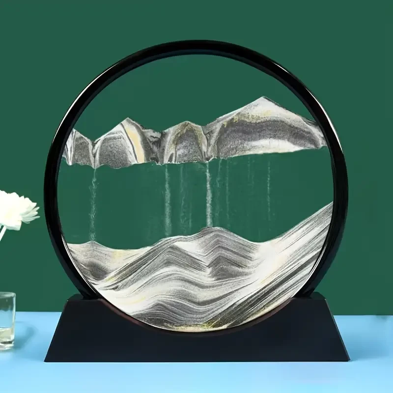 Pintura de arena 3D con rotación de 360 grados: Cambio morfológico - Decoración artística en vidrio