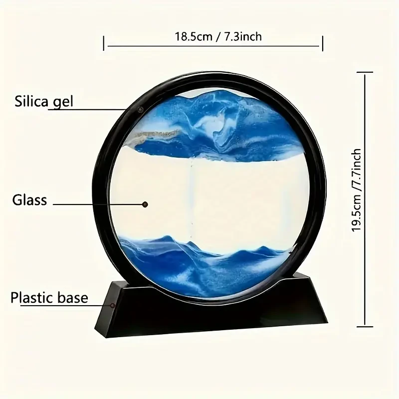 Pintura de arena 3D con rotación de 360 grados: Cambio morfológico - Decoración artística en vidrio